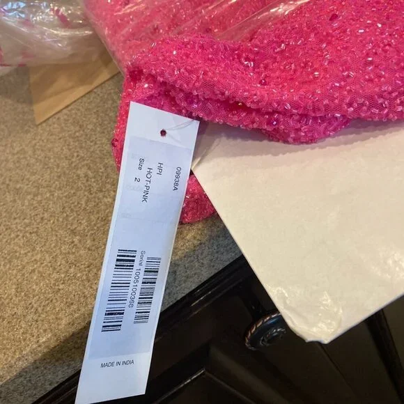 NWT Jovani 09938ASC Homecoming Dress Hot Pink Size 2 - Picture 7 of 11